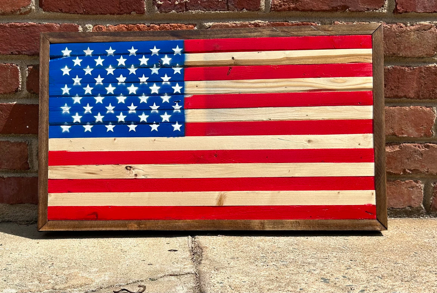 Custom wooden American Flag