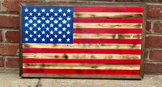 Wooden distressed Flag